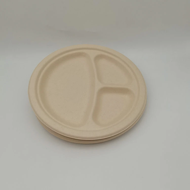 Eco Friendly Sugarcane Bagasse Round Plate