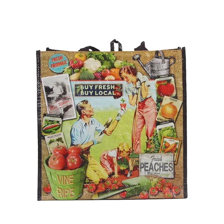 Wholesale High Quality Foldable Reusable Heavy Duty Eco Laminated Promotional PP Woven Shopping Bag