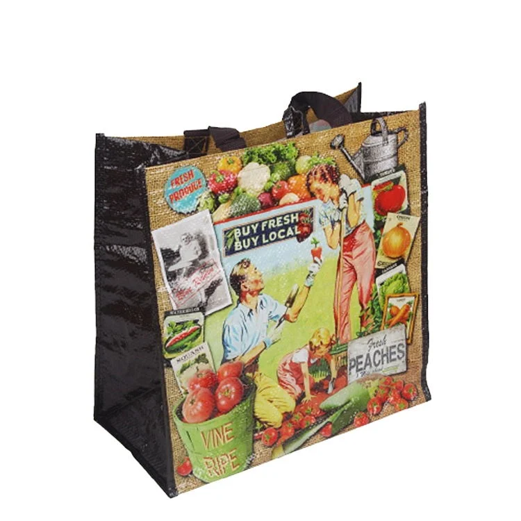 Wholesale High Quality Foldable Reusable Heavy Duty Eco Laminated Promotional PP Woven Shopping Bag