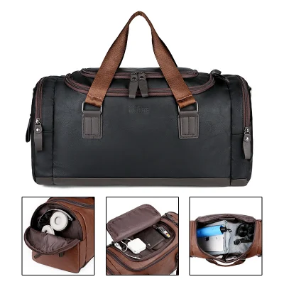 Hochwertiges Produkt, modische, echtes Leder, Freizeit-Leder, Weekender, Reise-Ledertaschen für Weekender-Reisetasche